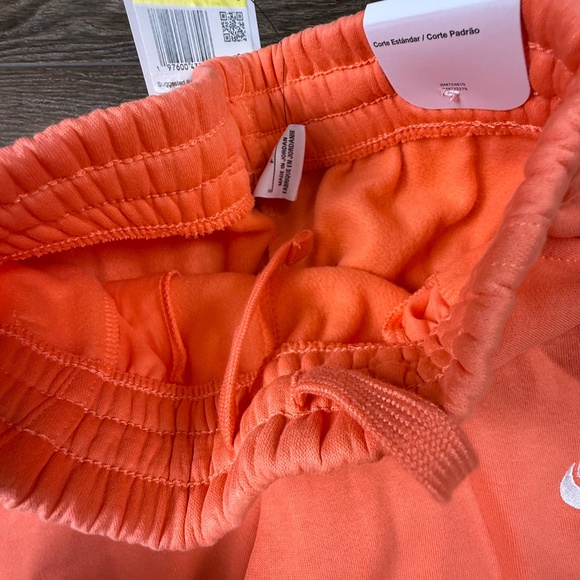 Nike Club Fleece Big Kids Sweatpants, NWT, Size Small, Orange/Coral, Warm - Picture 8 of 13